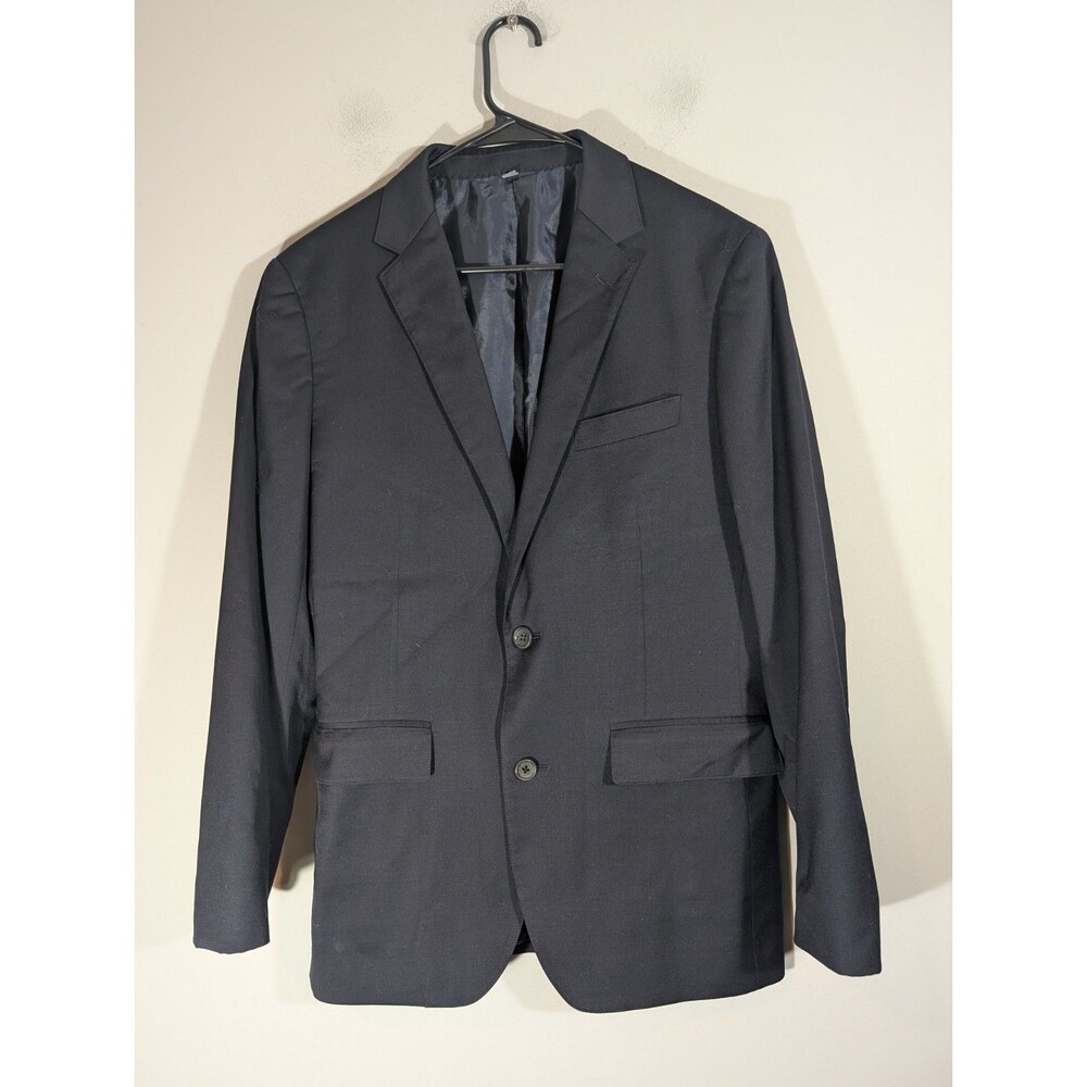 BONOBOS Jetsetter Blazer 38R Slim Fit Navy Blue Wool Suit Jacket Business Casual